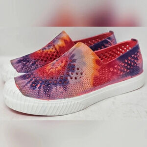 Layer 8 Women's Katie Slip on Water Rubber shoe size 10 Tye Dye Purple/Pink